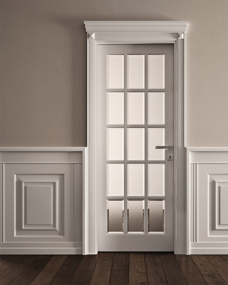 двери белые в интерьере модерн